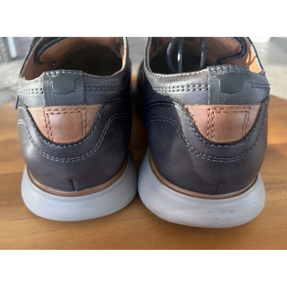 Florsheim Comfortech Leather Grey Oxford Lace Shoes Mens Size 7.5M EOC